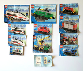 LEGO CITY Passenger Train 7897, Cargo Train Deluxe 7898 + MORE, READ! Incomplete