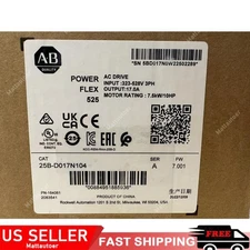 25B-D017N104 SER A  Allen-Bradley PowerFlex 525 7.5kW 10Hp AC Drive US Free Tax
