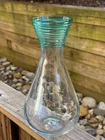 BLENKO Glass 10.25" Carafe w/Green Swirl Coil Mid-Century Modern MCM Decanter