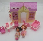 Kelly Doll Pop Up Playhouse, 2 Dolls & Accessories VTG 1998