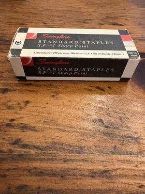 Vintage Swingline S.F. 1 Sharp Point 5,000 Standard Staples Box USA Made