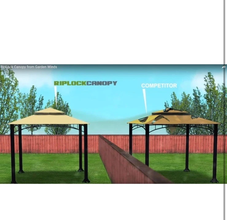 Garden Winds Replacement Canopy for The Allen Roth Finial Gazebo Beige - Image 2 of 4