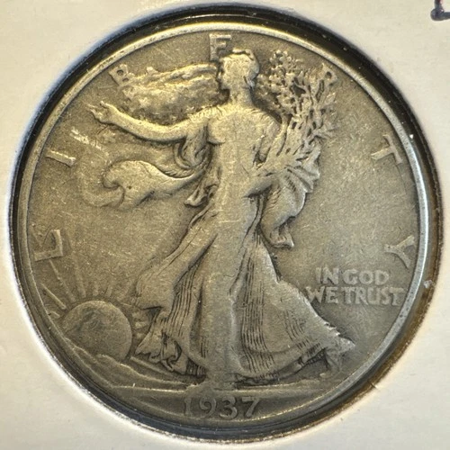 1937-D Walking Liberty Half Dollar 50c VF Details