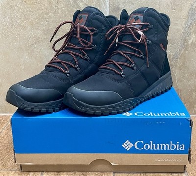 New Columbia Men's Fairbanks Omni-Heat Winter Hiking Boot Black/Rusty Size 11