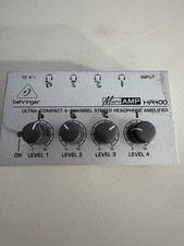 Behringer MicroAMP HA400 4-Channel Headphone Amplifier Silver TRS Input