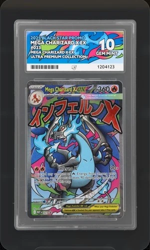 Pokemon TCG Mega Charizard X EX 023 - ACE 10 - Perfect Subgrades