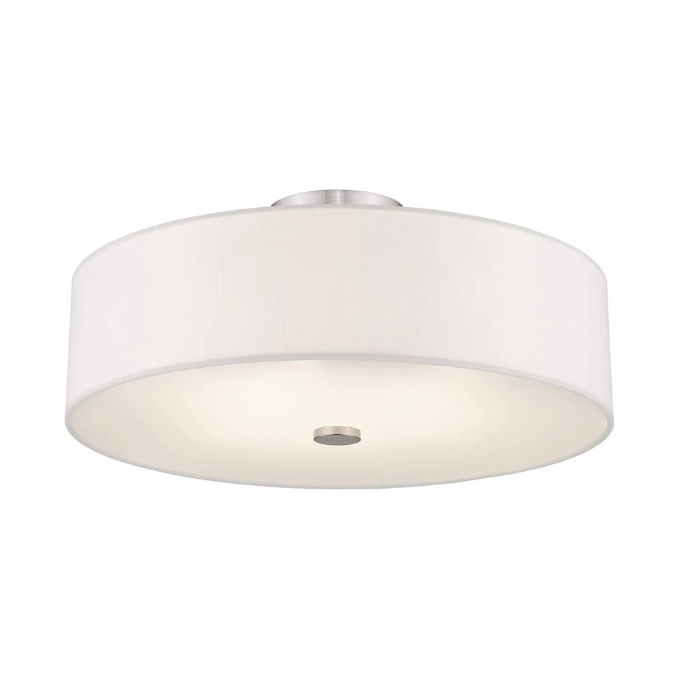 51055-91 Meridian Collection 4-Light Semi Flush Mount Ceiling Fixture with Of... - Image 4 of 4