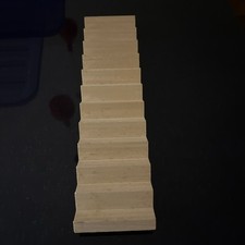 1:12 Scale Dolls House Straight Staircase Unfinished Bare Wood Stairs