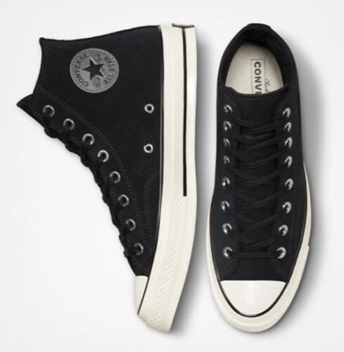 Converse Chuck Taylor CT 70 Hi Suede Black Egret A01458C Sneaker Shoe All  Star