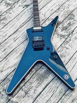Custom Washburn Dimebag Darrell Model Electric Guitar New Blue Abalone Inlay