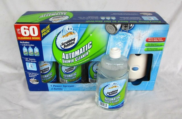 Scrubbing Bubbles Automatic Shower Cleaner Starter Kit 3 Refills 102 Ounces For Sale Online Ebay