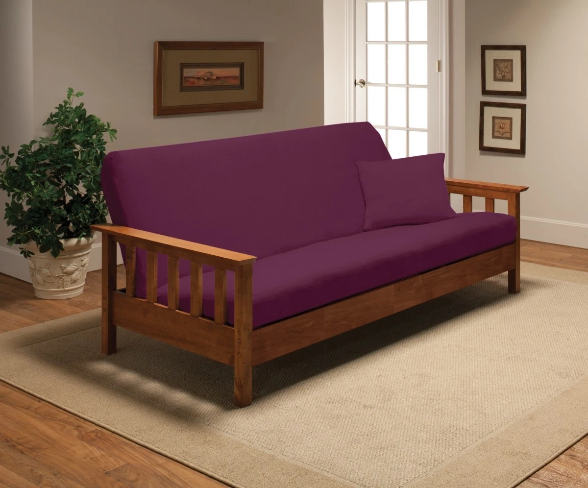 Madison JER FUT PU Stretch Jersey Futon Slipcover Purple eBay