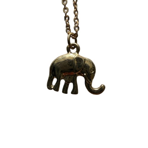 Collana catena oro con ciondolo elefante oro regolabile da 8" a 10" - Foto 4 di 5
