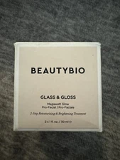 BeautyBio Glass & Gloss Megawatt Glow Pro-Facial, 2 x 1 fl oz- NEW IN BOX/SEALED