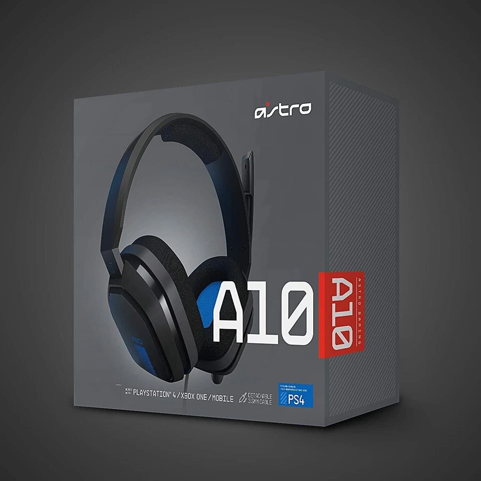 Astro Gaming A10 Wired Stereo Gaming Headset for PlayStation 4/5-PC Blue/Black - Image 4 of 4