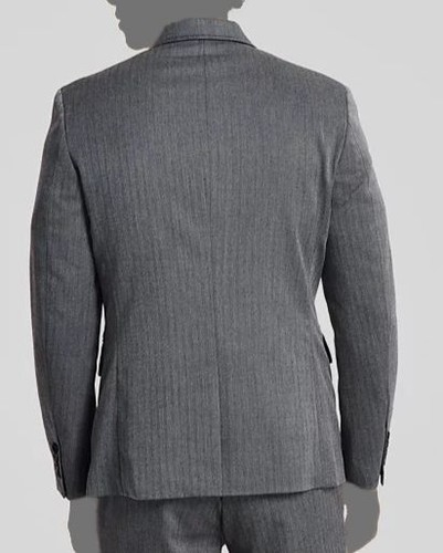 Inc International Concepts Men's Gray Slim Fit Herringbone Suit Jacket Size L - Picture 2 of 3