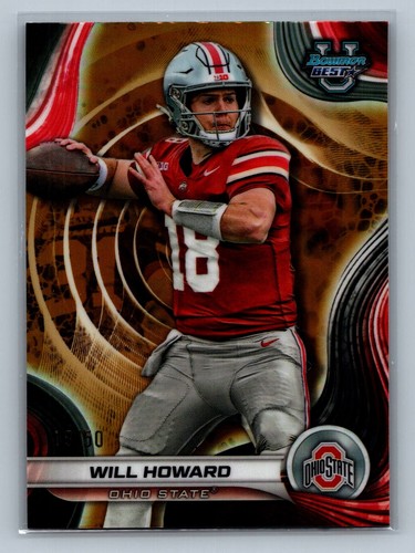 2024 Bowman University Best Will Howard Gold /50