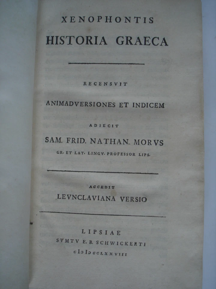 XENOPHON - HISTOIRE GRECQUE - 1778 - RELIURE SIGNEE BOZERIAN- LATIN GREC - Photo 2/4