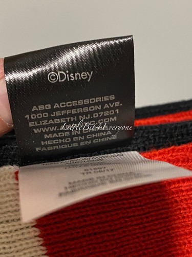 NWT! Exclusive Disney Mickey Mouse Black Red & White Tassel Scarf - Picture 7 of 13