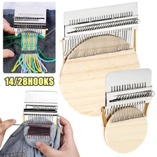 14/28 Hooks Small Loom Speedweve Type Weave Darning Knitting Wood Disc Machine