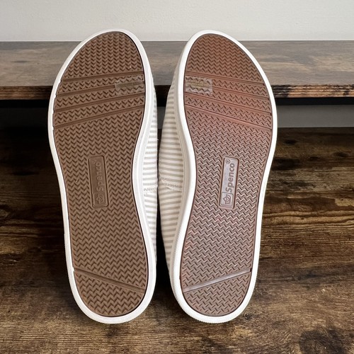 Spenco New Santa Rosa canvas mules slip on shoes tan white stripes women's 9 - Bild 10 von 14