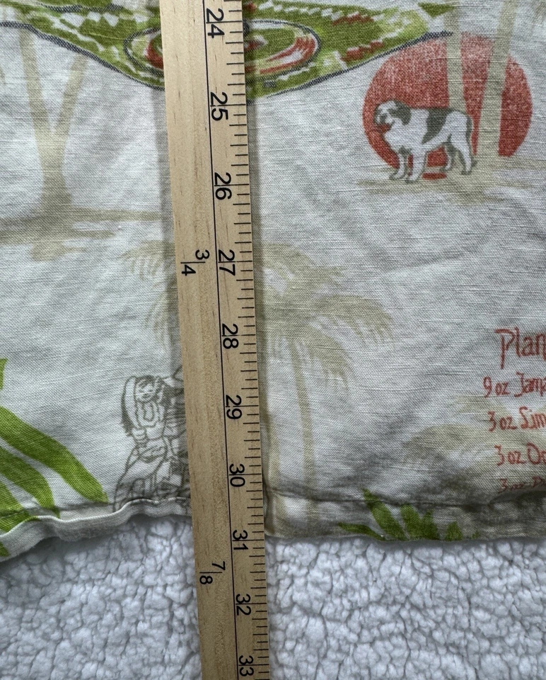 Big Dogs Resort Wear Linen Blend Shirt Mens 3XL Ivory Hawaiian Short Sleeve - Image 3 of 4