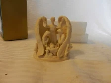 White Ceramic Nativity -- Glory To God Ornament Figurine from Dayspring 2004