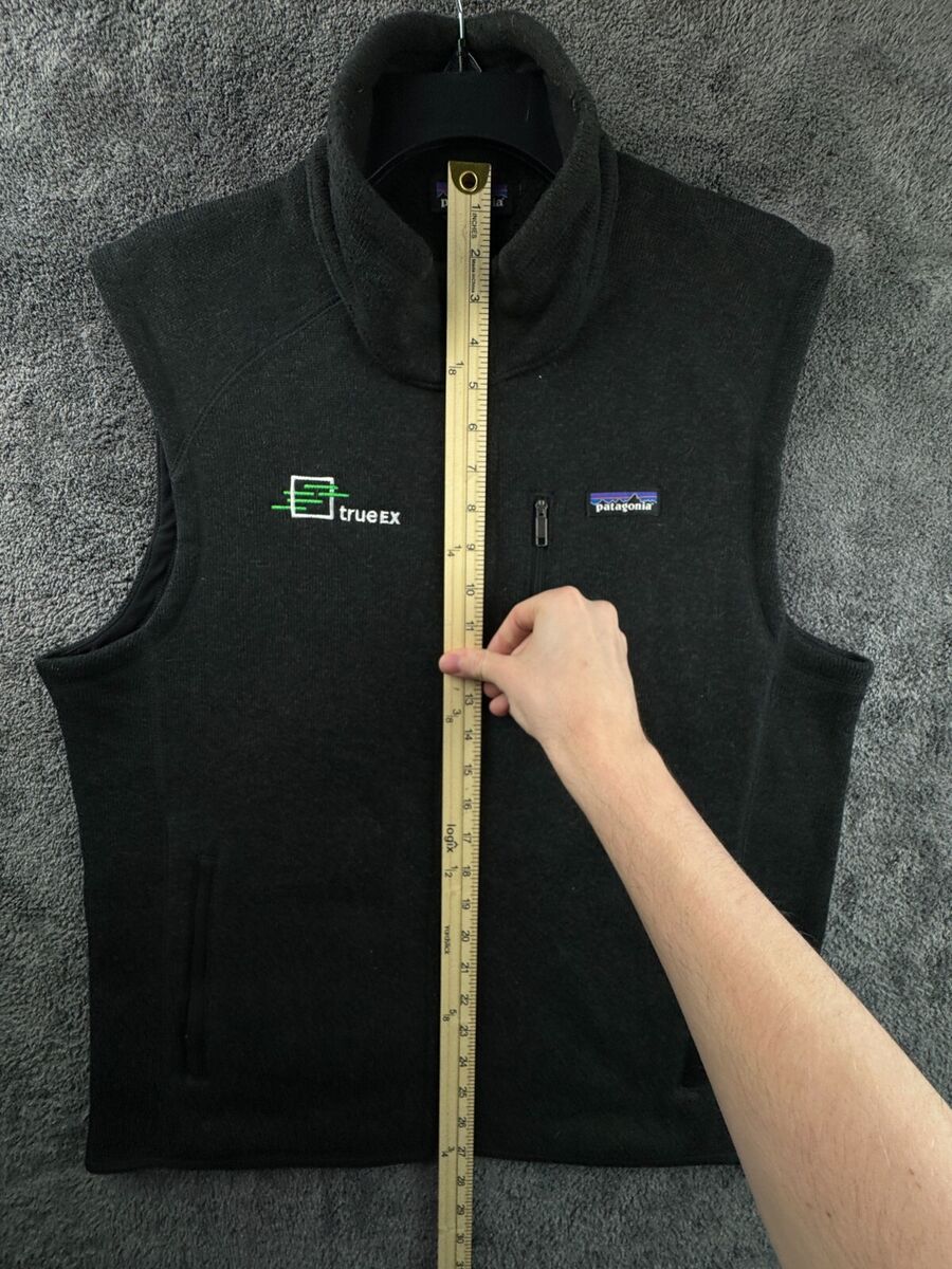 Patagonia Fleece Vest Black Large Full Zip W Logo Chest Patagonia Fleece Vest Black Large Full Zip W Logo Chest
