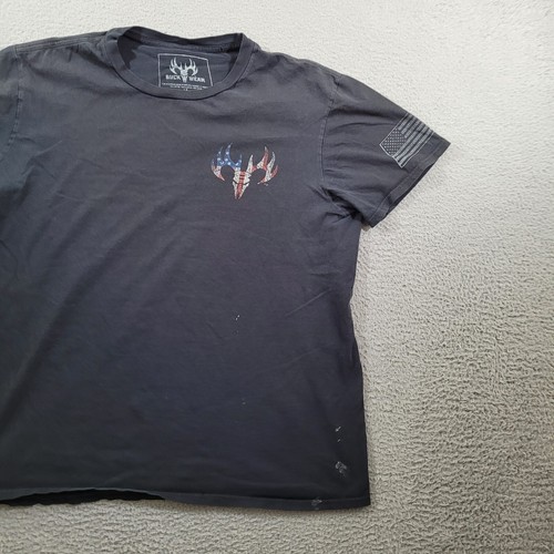 Buck Wear Shirt Mens Large Black Honor Respect Rember Military Veteran Tee - Picture 4 of 10