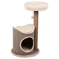 Flamingo Kratztonne Kratzbaum George Beige 68X49X90Cm FüR Katzen PlüSch Sisal