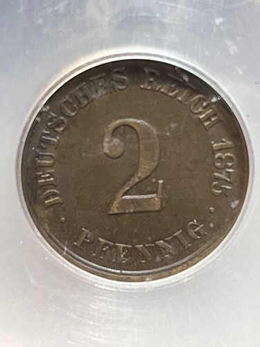 1875 - A Germany Empire 2 Pfennig Copper Coin Certified & Graded By ICG AU 50 - 第 9/11 張圖片