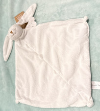 NWT Angel Dear Pink White Sleepy Eyes Bunny Lovey Plush Security Blanket 16"