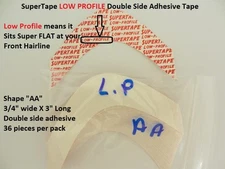 SuperTape Super Tape LOW PROFILE shape AA lace wig hair piece tape Super Strong