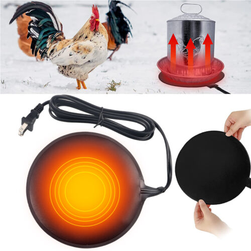 Heated Chicken Waterer Poultry Drinker Heater Base Silicone Heated Pad USA