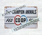 FARMERS CO-OP FEED SEED FARM barnyard wall art metal tin sign cottage shop