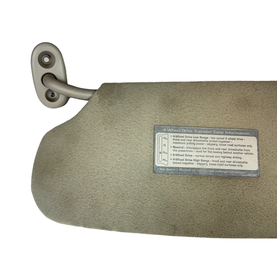 Оригинальный бежевый солнцезащитный козырек для левой и правой стороны Dodge Dakota 2000 00 01 - Изображение 3 из 4