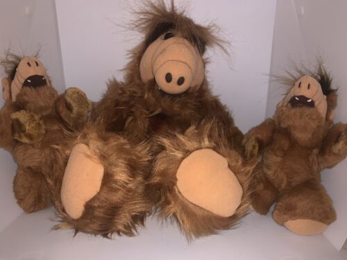 Vintage ALF Alien 1986 Talking Doll and TWO 1987 small plush bundle - Picture 1 of 10