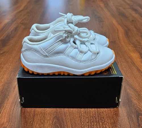 Great Condition Nike Air Jordan 11 Retro Low TD Bright Citrus Toddler Size 10C - Picture 2 of 8