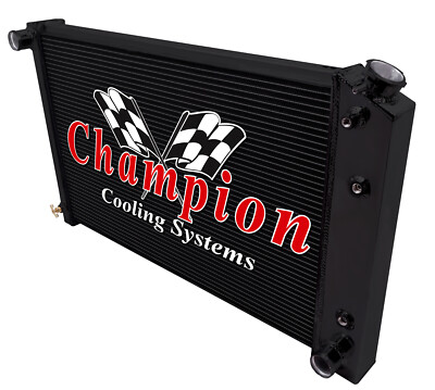 #ad AR Champion 3 Row Black Finish Radiator for 1978 1987 Chevrolet El Camino $255.42