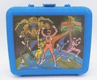 Mighty Morphin Power Rangers Vintage Blue Plastic Lunchbox  1993 Saban