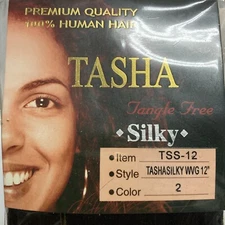 1 Pack 12" TASHA Premium Quality 100% Human Silky Weave Extension Hair Color  2.