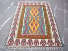 Turkish Rug 50'' x 68'' Vintage Anatolian Kayseri Rug Home Decor Wool Kilim Rug