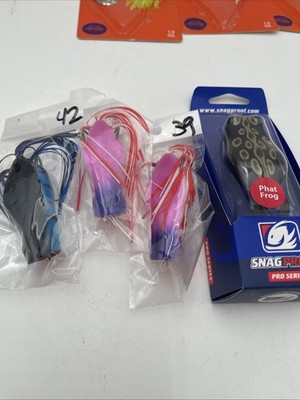 4 Pc Top Water Frog Baits With American Bait Works Snag Proof Phat Frog!