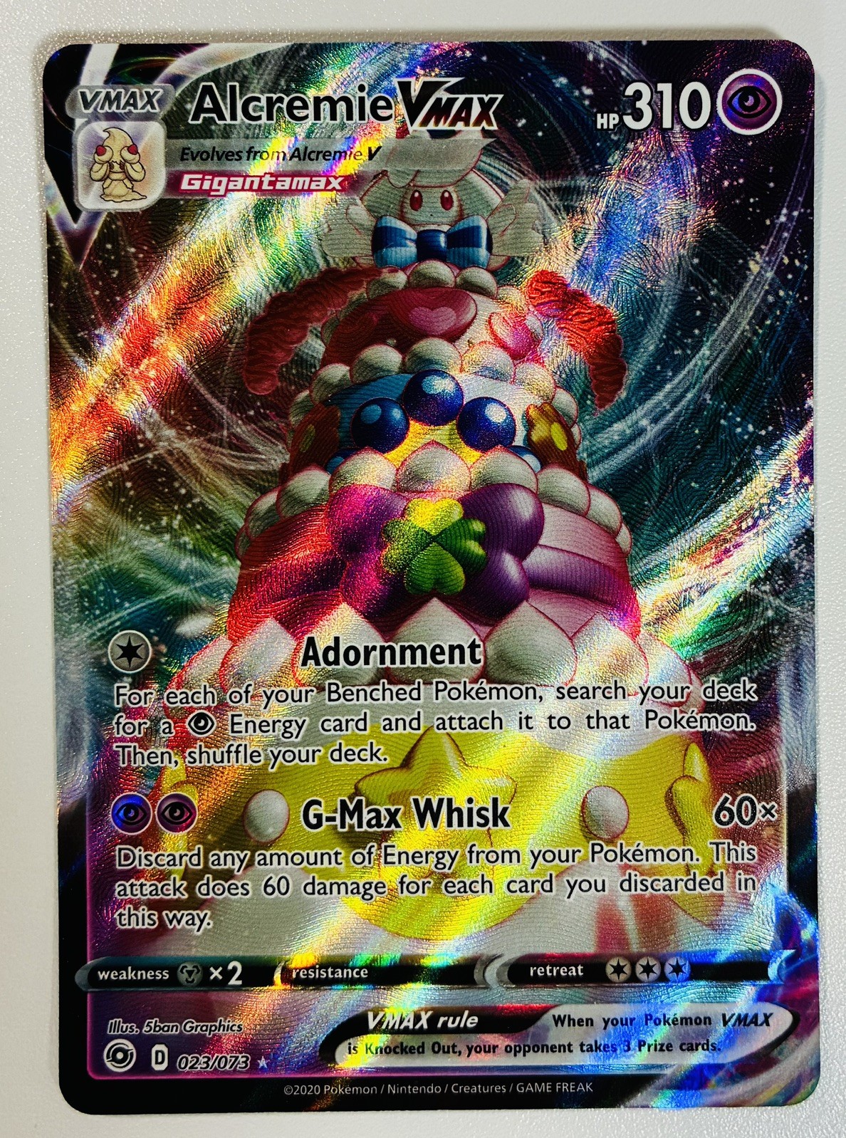 Pokémon Alcremie VMAX 23/73 Champions Path Ultra Rare Holo VMAX 310HP English