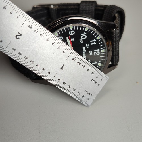 Men's INFANTRY Military Style 39mm Watch, Black Nylon Band, New Batt - Picture 6 of 6