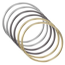 6Pcs Metal Purse Handle Round Bag Handle for Craft Gold/Gunmetal/Silver