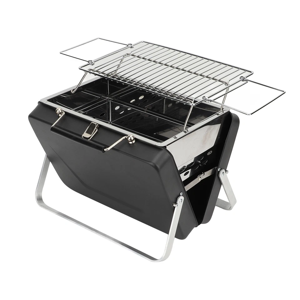 Holzkohlegrill Zusammenklappbarer Notebook-Grill Für Camping Kochen Picknick Im - Bild 2 von 4