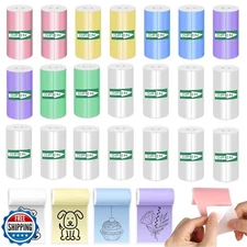20PCS Mini Printer Thermal Sticker Paper,Including 10 Rolls of Ad