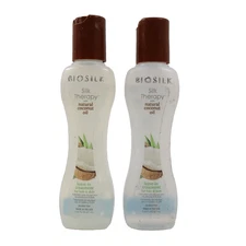 2 PACK Biosilk Silk Therapy with Natural Coconut Oil Leave-in Treatment, 2.26 oz
