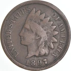 1897 Indian Head Cent AC Average Circ *8905